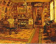 johan krouthen Stiftsbibliotekarie Segersteen i sitt hem Germany oil painting artist